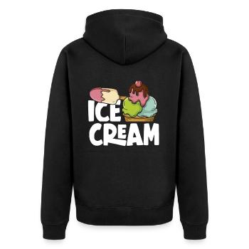 Cream Lovers Colorful Pleasure - Unisex Premium Organic Zip Hoodie - black - Back - Nico (187cm)