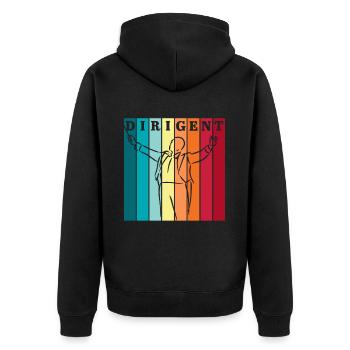 Conductor Characteristics Conductor Music Teacher - Unisex Premium Organic Zip Hoodie - black - Back - Nico (187cm)