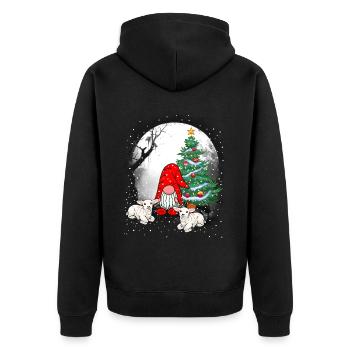 Saint-Nicolas Père Noël Habitant de la forêt Zerge - Veste à capuche bio Premium Unisexe - noir - Dos - Nico (187cm)