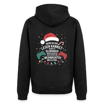 Gamer Gaming Gamer Gaming Noël - Veste à capuche bio Premium Unisexe - noir - Dos - Nico (187cm)