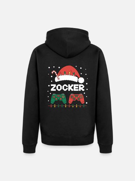 Gamer Gaming Gamer Gaming Christmas - Unisex Premium Organic Zip Hoodie - black