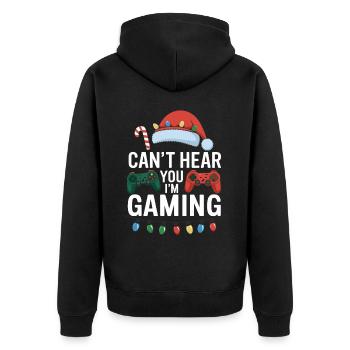 Gamer Gaming Gamer Gaming Christmas - Unisex Premium Organic Zip Hoodie - black - Back - Nico (187cm)