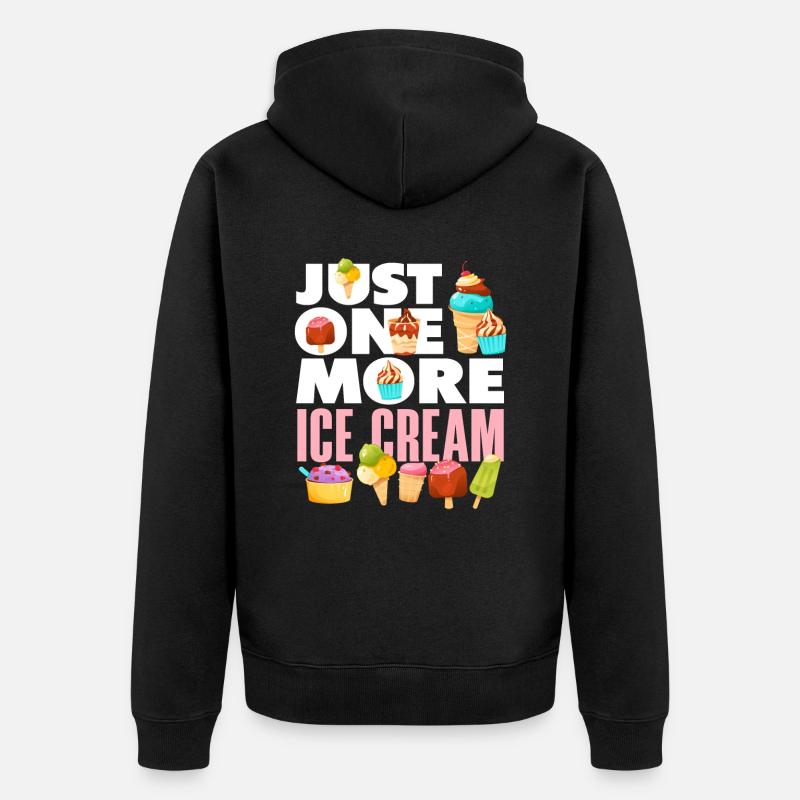 Juste un amateur de glaces - Veste à capuche bio Premium Unisexe - noir
