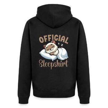 Chemise de nuit officielle Pyjama chat birman - Veste à capuche bio Premium Unisexe - noir - Dos - Nico (187cm)