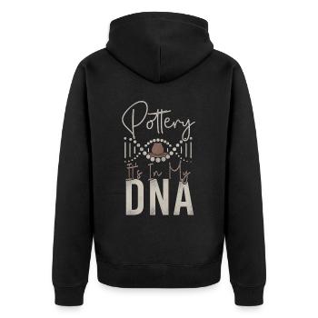 Pottery Ceramics Artist Pottery - Unisex Premium Bio Zip Hoodie - Schwarz - Hinten - Nico (187cm)