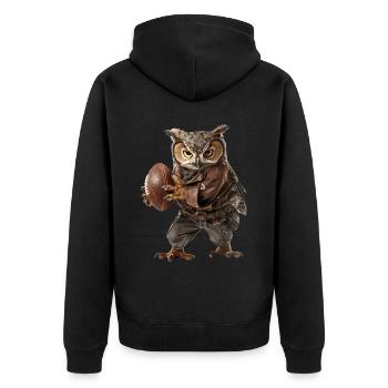 Owls Football - Veste à capuche bio Premium Unisexe - noir - Dos - Nico (187cm)