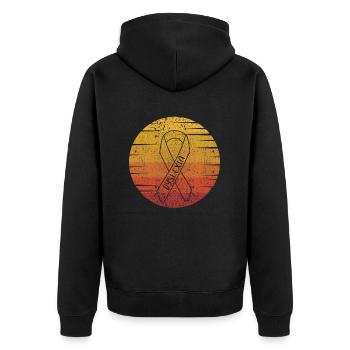 Rétro dyslexie Apraxie Trouble de l’articulation - Veste à capuche bio Premium Unisexe - noir - Dos - Nico (187cm)
