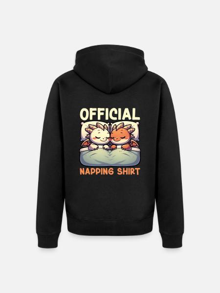Official Sleeper Dragon Sweet Lazy - Unisex Premium Organic Zip Hoodie - black
