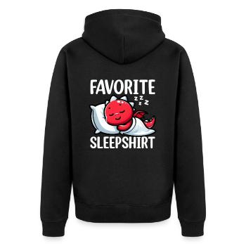 Dormeur officiel Dragon Sweet Lazy - Veste à capuche bio Premium Unisexe - noir - Dos - Nico (187cm)