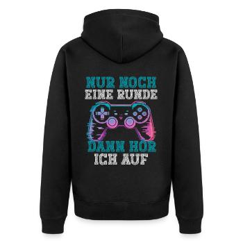 Gamer Gaming Gamer Gaming Christmas - Unisex Premium Organic Zip Hoodie - black - Back - Nico (187cm)