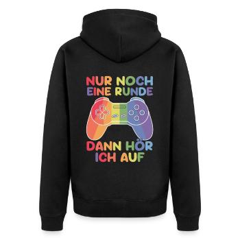 Gamer Gaming Gamer Gaming Christmas - Unisex Premium Organic Zip Hoodie - black - Back - Nico (187cm)
