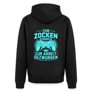 Gamer Gaming Gamer Gaming Noël - Veste à capuche bio Premium Unisexe - noir - Dos - Nico (187cm)