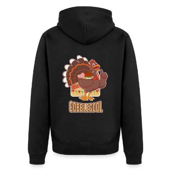 Gobblegool Dinde de Thanksgiving - Veste à capuche bio Premium Unisexe - noir - Dos - Nico (187cm)