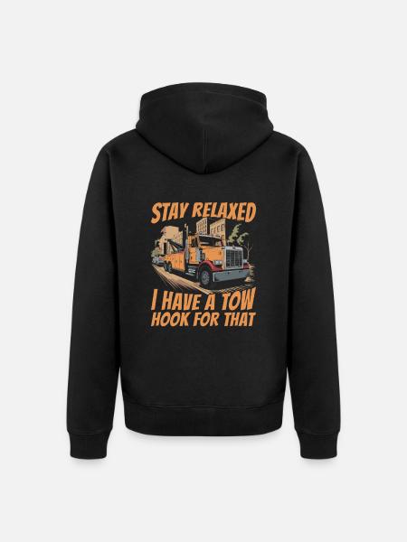 Abschleppdienst Abschlepper - Unisex Premium Bio Zip Hoodie - Schwarz