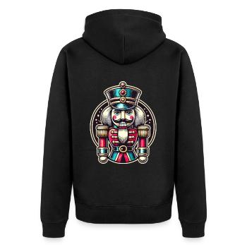 Casse-noisette traditionnel pour Noël - Veste à capuche bio Premium Unisexe - noir - Dos - Nico (187cm)