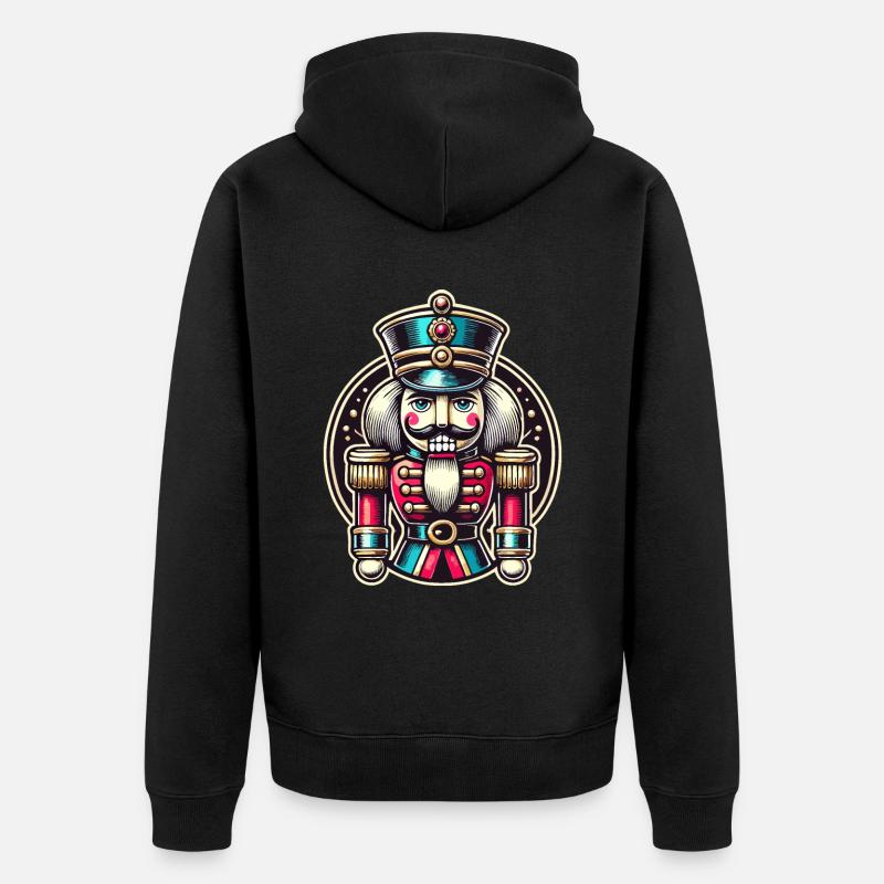 Casse-noisette traditionnel pour Noël - Veste à capuche bio Premium Unisexe - noir