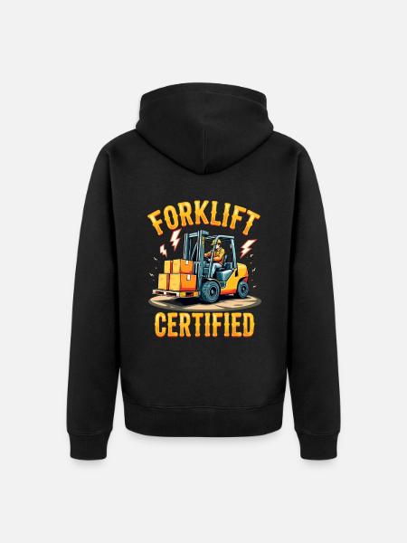 Forklift Certified Gabelstapler - Unisex Premium Bio Zip Hoodie - Schwarz