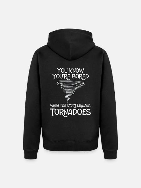 Funny Science Humor Nerd Geek Tornado - Unisex Premium Organic Zip Hoodie - black