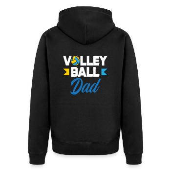 Volleyball papa passionné - Veste à capuche bio Premium Unisexe - noir - Dos - Nico (187cm)
