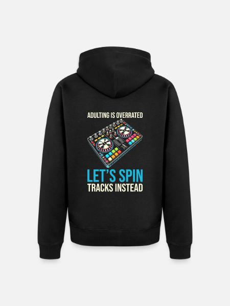 Dj Disc Jockey - Unisex Premium Organic Zip Hoodie - black