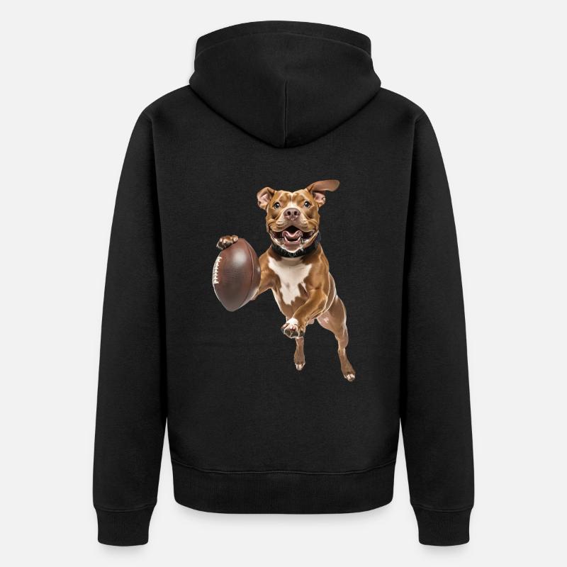 Pitbull terrier américain - Veste à capuche bio Premium Unisexe - noir