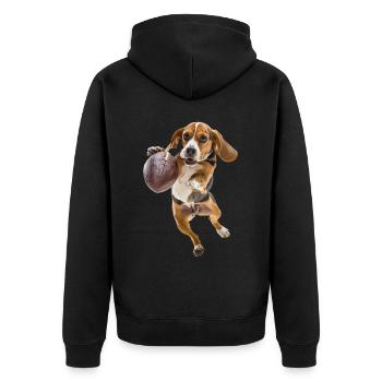 Beagle - Veste à capuche bio Premium Unisexe - noir - Dos - Nico (187cm)