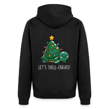 Écarquillage Mignonne Tortue de Noël - Veste à capuche bio Premium Unisexe - noir - Dos - Nico (187cm)