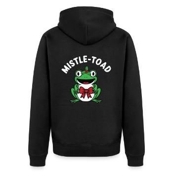 gui-crapaud drôle Noël grenouille Noël - Veste à capuche bio Premium Unisexe - noir - Dos - Nico (187cm)