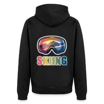 Masque de ski Ski Ski - Veste à capuche bio Premium Unisexe - noir - Dos - Nico (187cm)