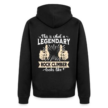 Grimpeur légendaire - Veste à capuche bio Premium Unisexe - noir - Dos - Nico (187cm)