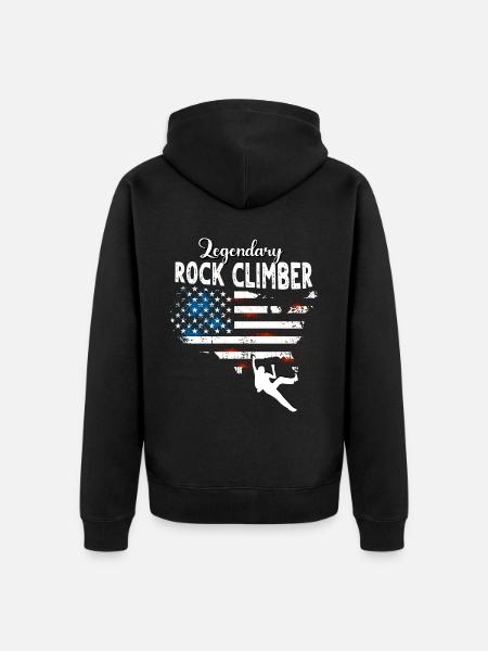 Climbers US - Unisex Premium Organic Zip Hoodie - black