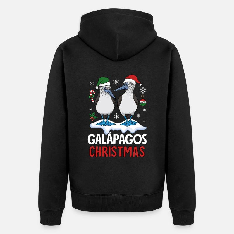 Noël aux Galapagos - Veste à capuche bio Premium Unisexe - noir