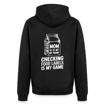 Lactose intolerance Lactose intolerant - Unisex Premium Organic Zip Hoodie - black - Back - Nico (187cm)
