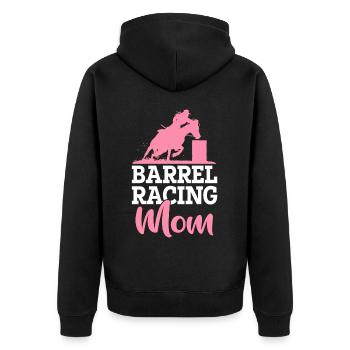 Barrel racer rodéo cheval course de barils maman - Veste à capuche bio Premium Unisexe - noir - Dos - Nico (187cm)