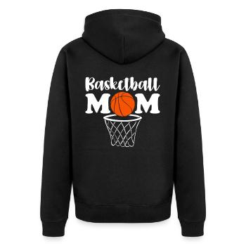 Basketball Maman Maman - Veste à capuche bio Premium Unisexe - noir - Dos - Nico (187cm)