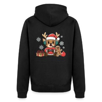 Gamer Gaming Gamer Gaming Christmas - Unisex Premium Organic Zip Hoodie - black - Back - Nico (187cm)