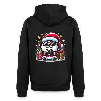 Gamer Gaming Gamer Gaming Christmas - Unisex Premium Organic Zip Hoodie - black - Back - Nico (187cm)