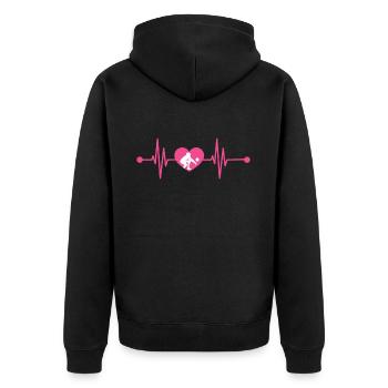 Amateur de volley-ball - Veste à capuche bio Premium Unisexe - noir - Dos - Nico (187cm)