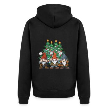 Xmas Christmas Christmas Child Kids Gnome - Unisex Premium Organic Zip Hoodie - black - Back - Nico (187cm)