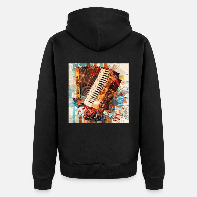 Accordéon - Veste à capuche bio Premium Unisexe - noir