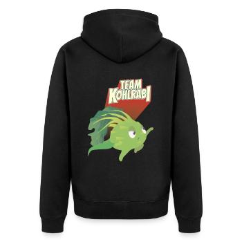Équipe de chou-rave Légumes Vegan - Veste à capuche bio Premium Unisexe - noir - Dos - Nico (187cm)