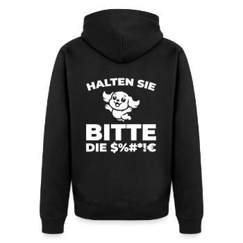 King Charles Cavalier - Unisex Premium Organic Zip Hoodie - black - Back - Nico (187cm)