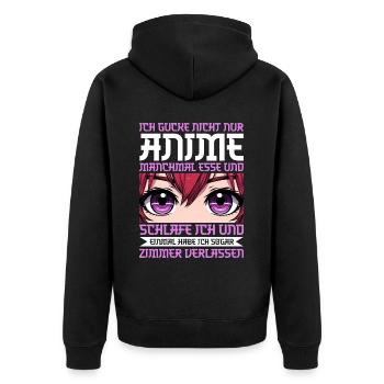 Anime Manga Otaku Japan Kawaii Waifu Anime Cosplay - Unisex Premium Organic Zip Hoodie - black - Back - Nico (187cm)