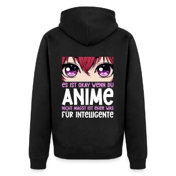 Anime Manga Otaku Japan Kawaii Waifu Anime Cosplay - Unisex Premium Organic Zip Hoodie - black - Back - Nico (187cm)