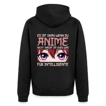 Anime Manga Otaku Japan Kawaii Waifu Anime Cosplay - Unisex Premium Organic Zip Hoodie - black - Back - Nico (187cm)