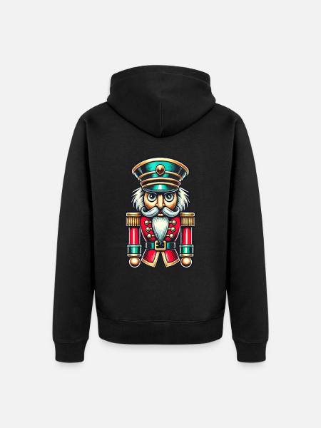 Christmas Nutcracker Stylish Classic - Unisex Premium Organic Zip Hoodie - black