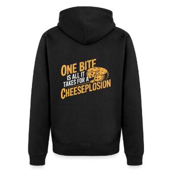 Lactose intolerance Lactose intolerant - Unisex Premium Organic Zip Hoodie - black - Back - Nico (187cm)