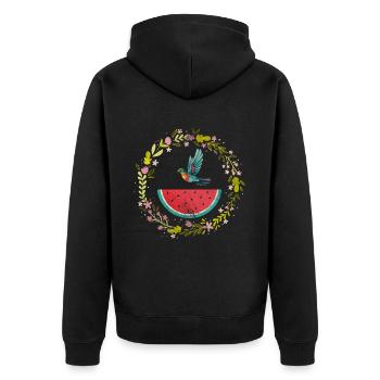 Pastèque - Veste à capuche bio Premium Unisexe - noir - Dos - Nico (187cm)
