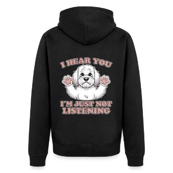 Cockapoo disant chiens drôle Cockapoo cadeau - Veste à capuche bio Premium Unisexe - noir - Dos - Nico (187cm)