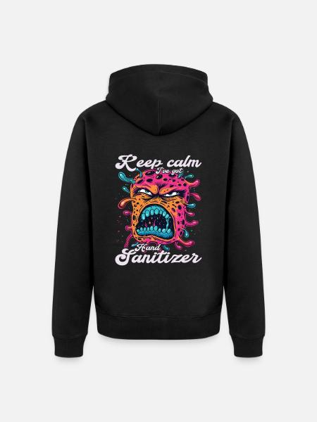 Hand sanitizer Hand washing - Unisex Premium Organic Zip Hoodie - black